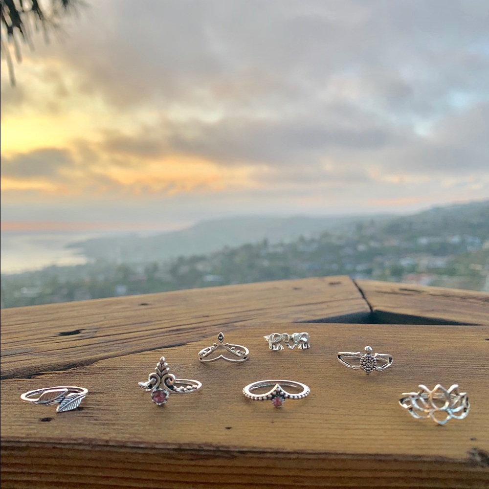 HAKAN ♡ Boho Midi Rings Set - Picture 6 of 8